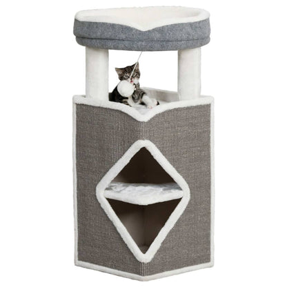 TRIXIE Cat Tower Arma Grey Blue and White