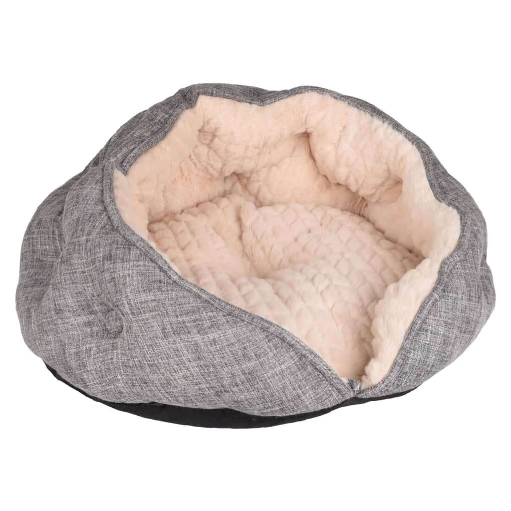 FLAMINGO Cat Cave Zupo 49x49x25 cm Round Grey and Cream