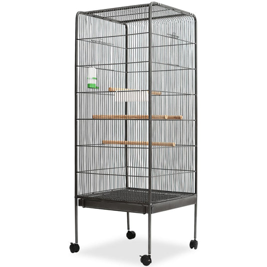 Bird Cage Black 54x54x146 cm Steel