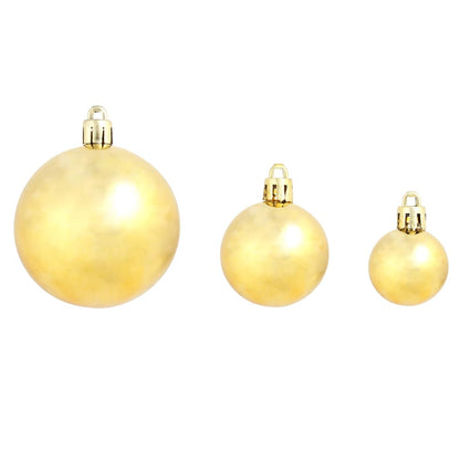 100 Piece Christmas Ball Set 3/4/6 cm Gold