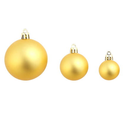 100 Piece Christmas Ball Set 3/4/6 cm Gold