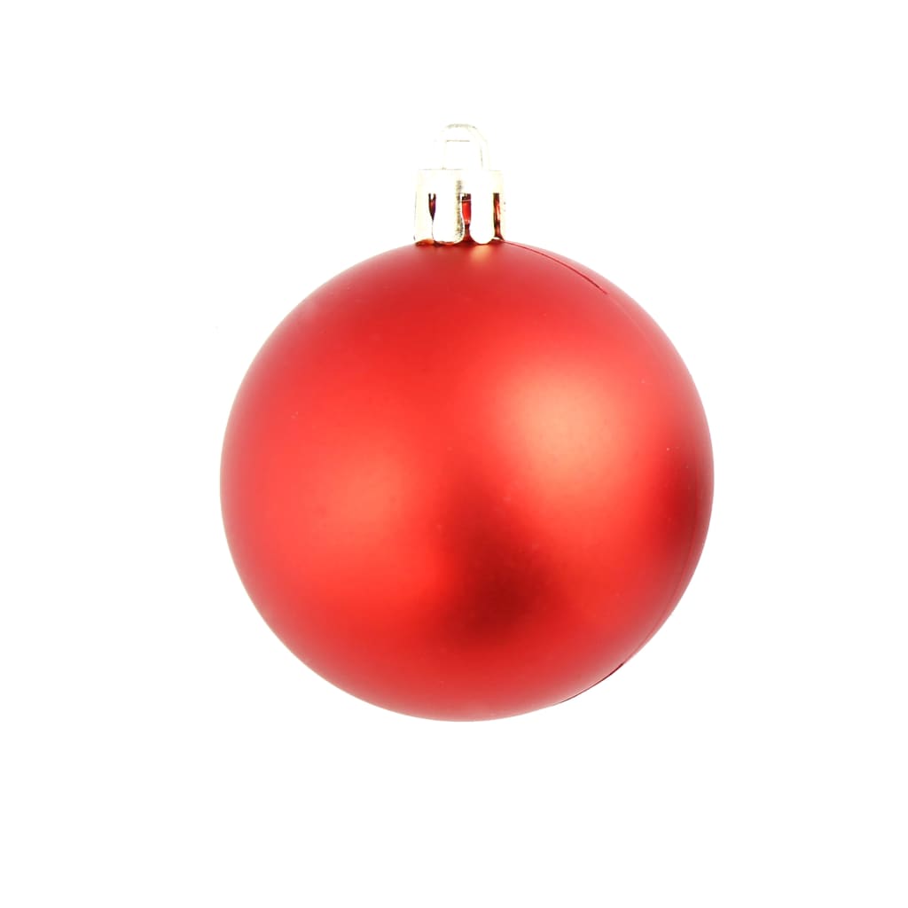 100 Piece Christmas Ball Set 3/4/6 cm Red