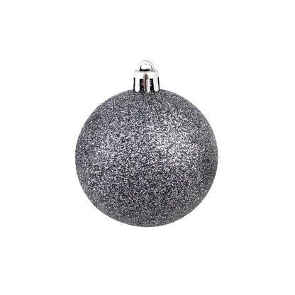 100 Piece Christmas Ball Set 3/4/6 cm White/Grey