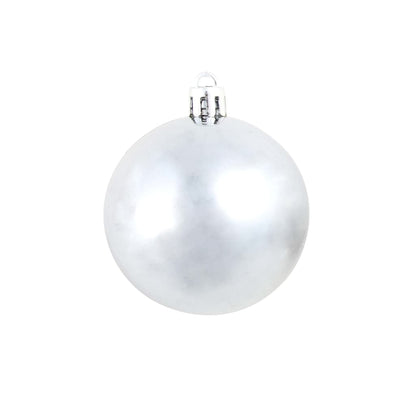 100 Piece Christmas Ball Set 3/4/6 cm White/Grey