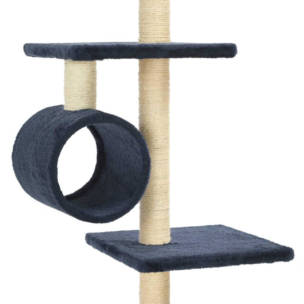 Cat Tree with Sisal Scratching Posts 260 cm Dark Blue