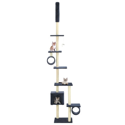 Cat Tree with Sisal Scratching Posts 260 cm Dark Blue