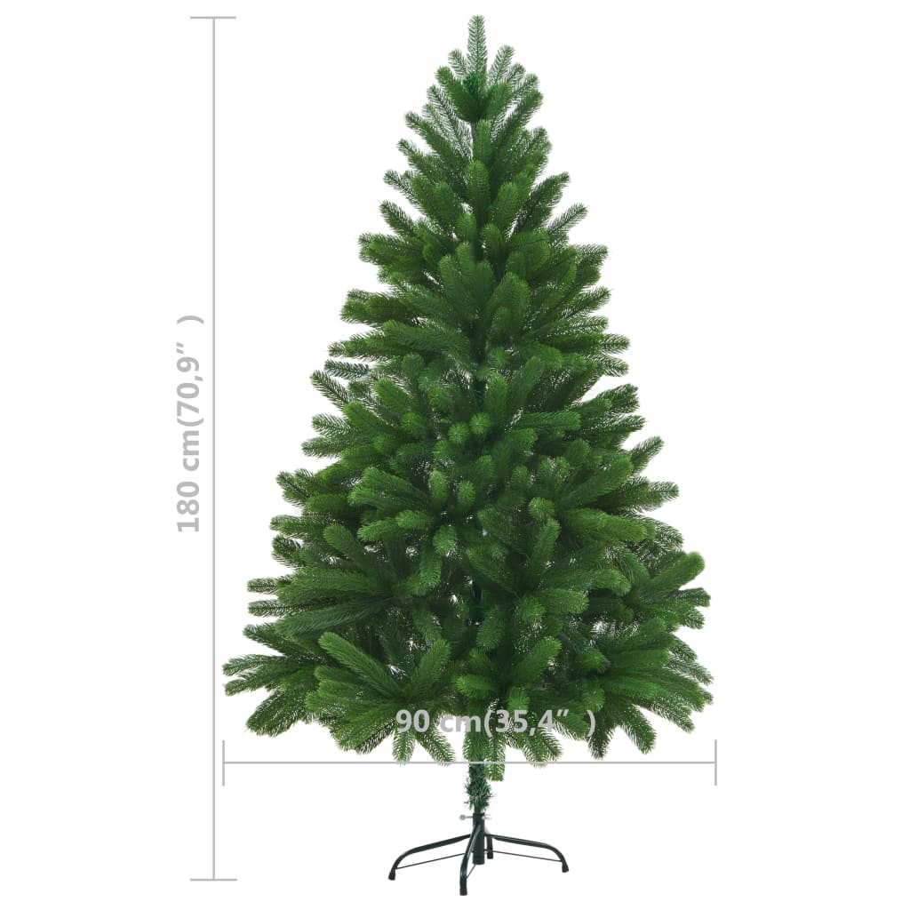 Faux Christmas Tree Lifelike Needles 180 cm Green