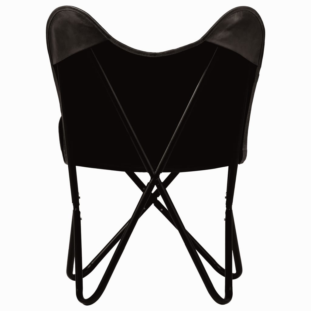 Butterfly Chair Black Kids Size Real Leather