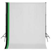 Load image into Gallery viewer, Photo Studio Kit with 3 Cotton Backdrops Adjustable Frame 3x3m
