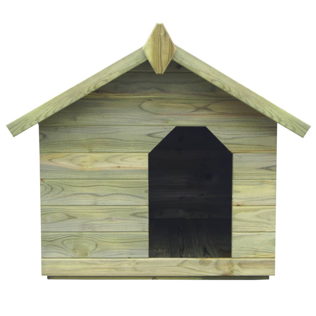 Garden Dog House with Opening Roof Impregnated Pinewood