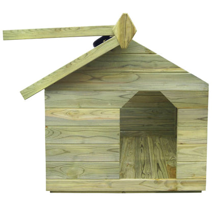 Garden Dog House with Opening Roof Impregnated Pinewood