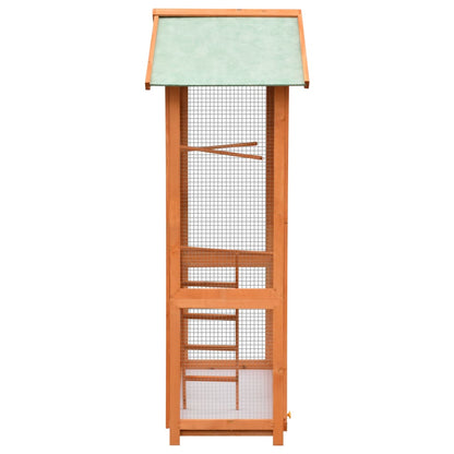 Bird Cage Solid Pine & Fir Wood 125.5x59.5x164 cm