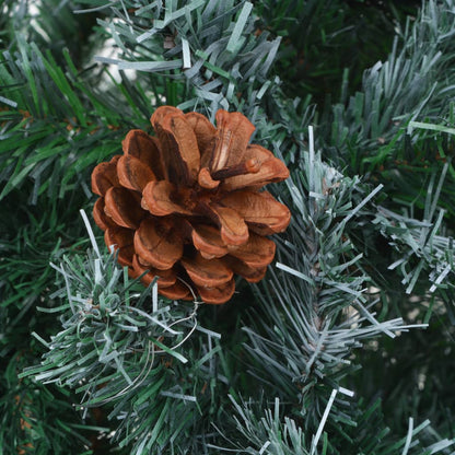 Frosted Christmas Tree with Pinecones 150 cm