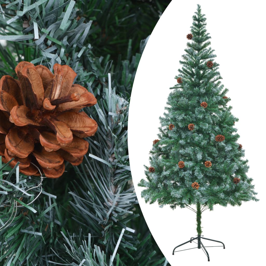 Artificial Christmas Tree with Pinecones 210 cm