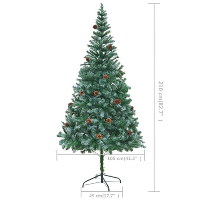 Artificial Christmas Tree with Pinecones 210 cm