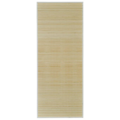 Rectangular Natural Bamboo Rug 80 x 200 cm