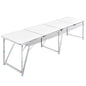 Foldable Camping Table Height Adjustable Aluminium 240 x 60 cm