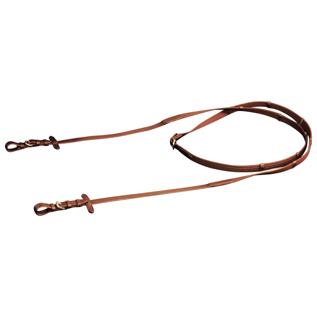 Leather Flash Bridle with Reins and Bit Brown Cob