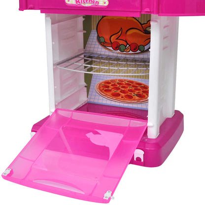 Kids/Children Playroom Toy Kitchen with Light/Sound Effects Pink