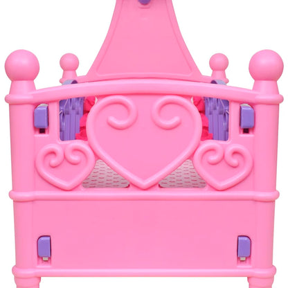 Kids'/Children's Playroom Toy Doll Bed Pink + Purple