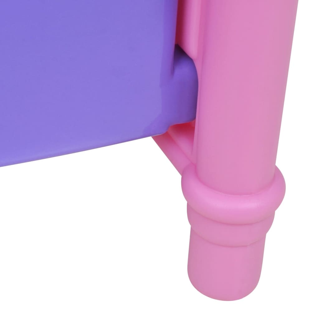 Kids'/Children's Playroom Toy Doll Bed Pink + Purple