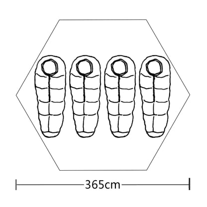 4-person Tent Yellow