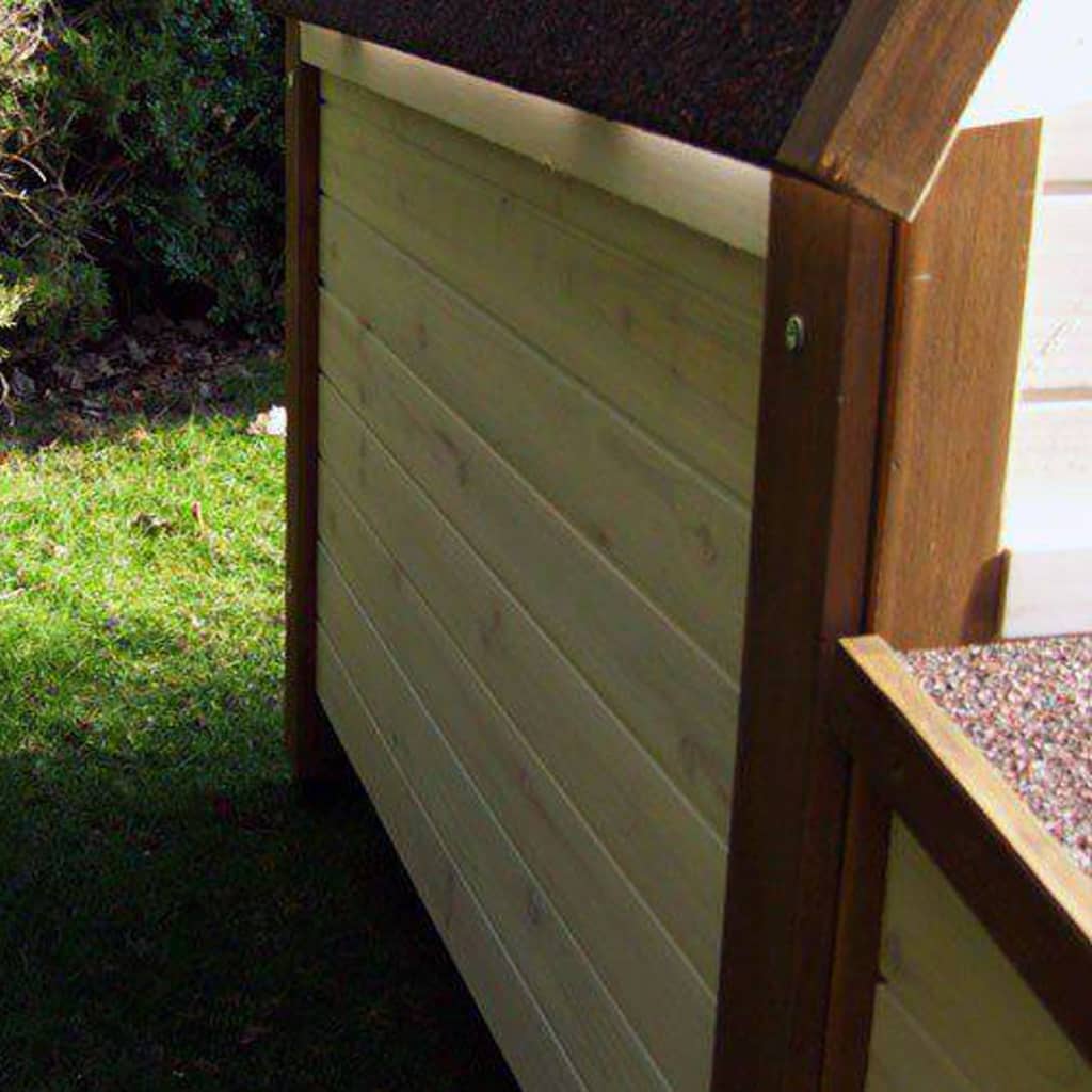 @Pet Outdoor Chicken House 136x74.5x75 cm Wood White and Brown