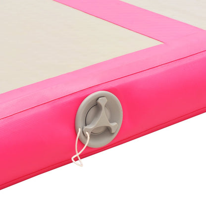 Inflatable Gymnastics Mat with Pump 800x100x10 cm PVC Pink