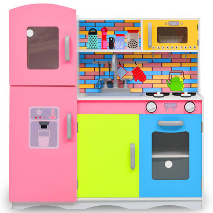 Kids' Play Kitchen MDF 80x30x85 cm Multicolour