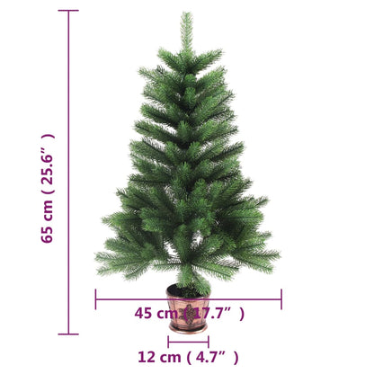 Artificial Christmas Tree Lifelike Needles 65 cm Green