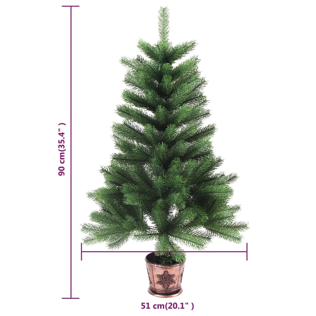 Artificial Christmas Tree Lifelike Needles 90 cm Green