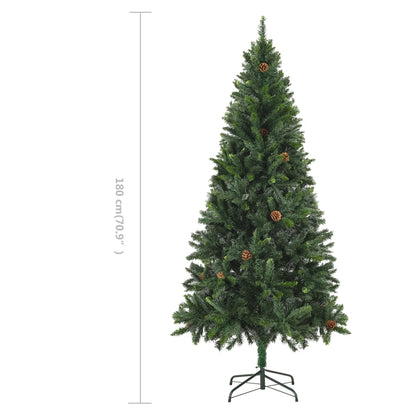 Artificial Christmas Tree with Pine Cones Green 180 cm