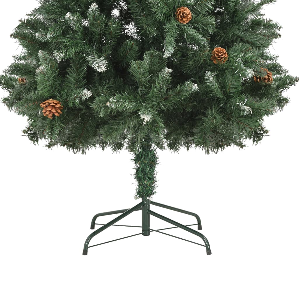 Artificial Christmas Tree with Pine Cones and White Glitter 180 cm