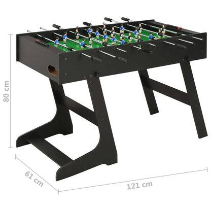 Folding Football Table 121x61x80 cm Black