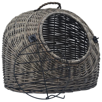 Cat Transporter Grey 45x35x35 cm Natural Willow