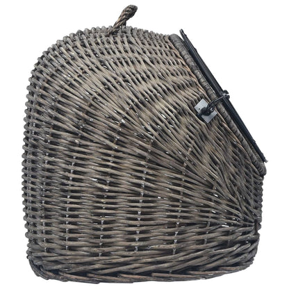 Cat Transporter Grey 45x35x35 cm Natural Willow