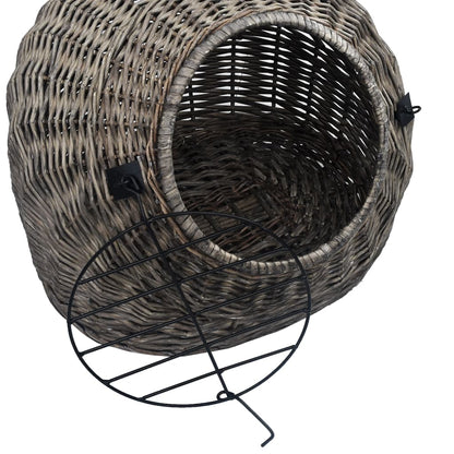 Cat Transporter Grey 45x35x35 cm Natural Willow