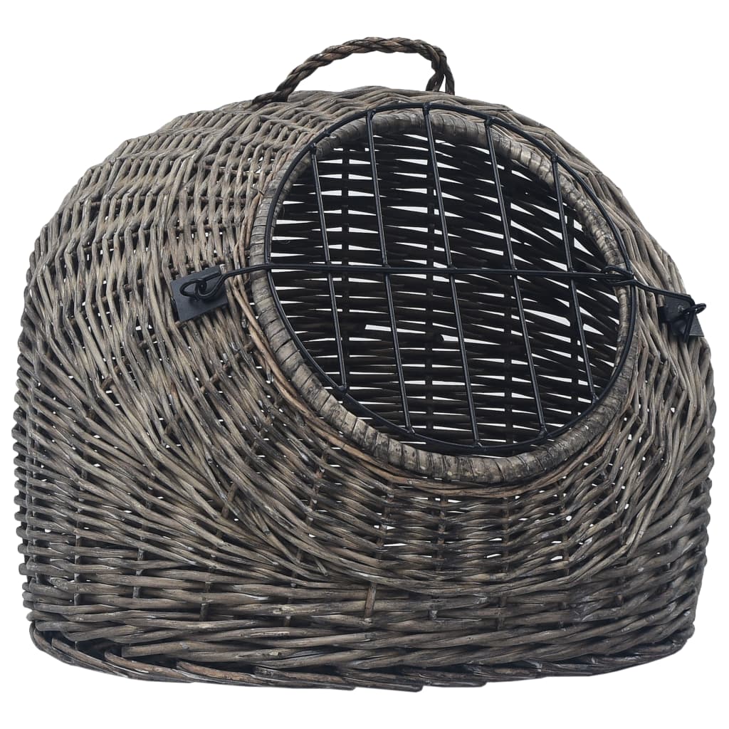 Cat Transporter Grey 50x42x40 cm Natural Willow