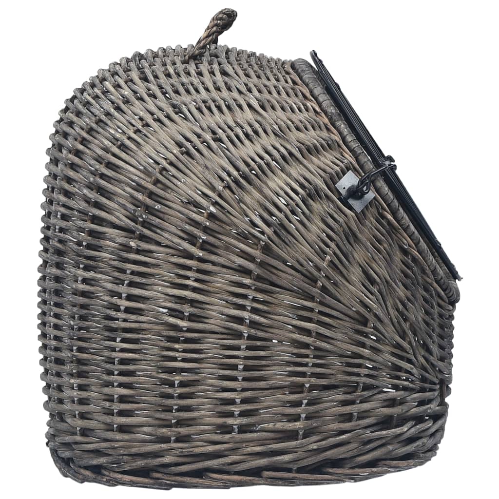 Cat Transporter Grey 50x42x40 cm Natural Willow