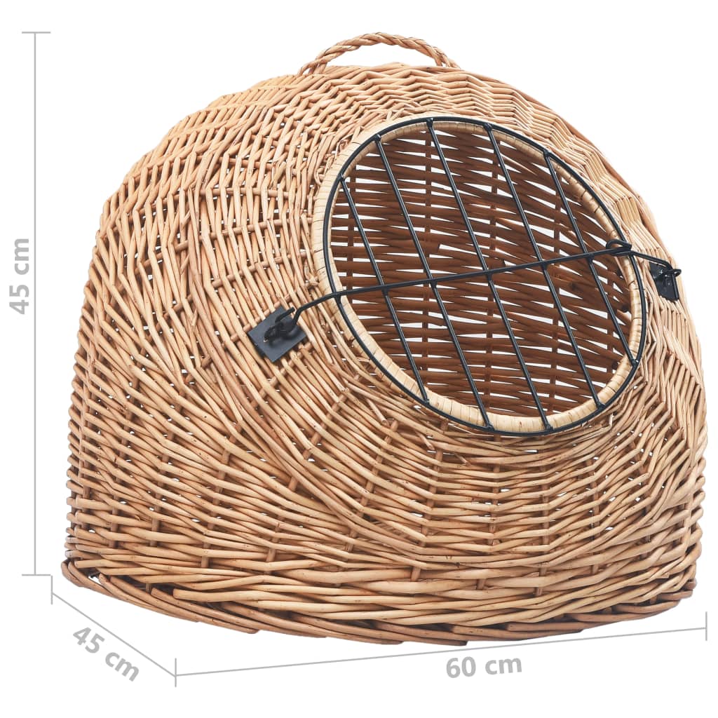 Cat Transporter 60x45x45 cm Natural Willow