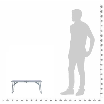 Folding Camping Table White Aluminium 60x40 cm