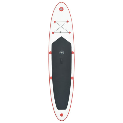 Inflatable Stand Up Paddleboard with Sail Set Red and White