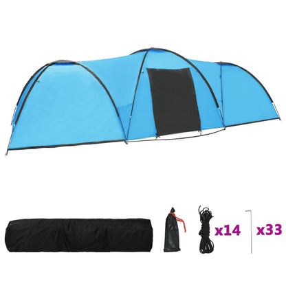 Camping Igloo Tent 650x240x190 cm 8 Person Blue