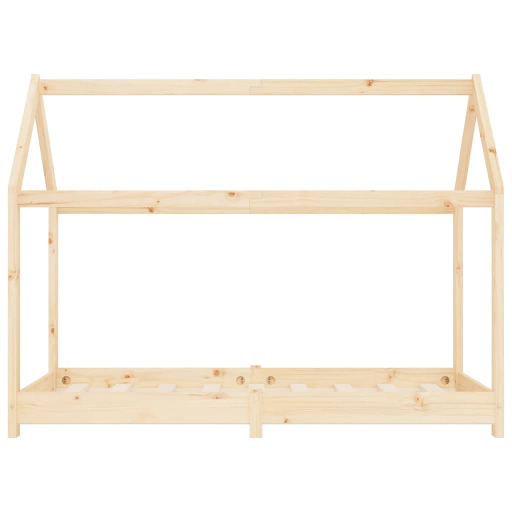 Kids Bed Frame Solid Pine Wood 70x140 cm