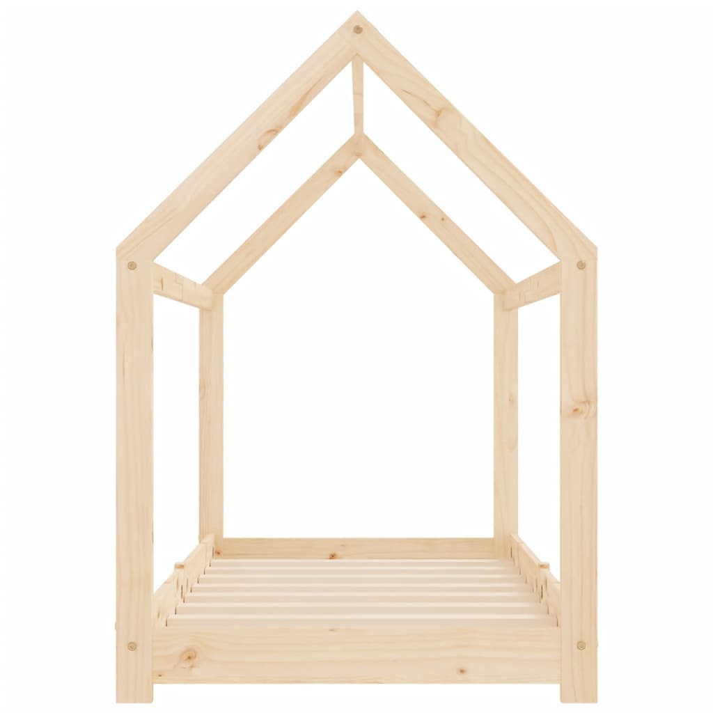 Kids Bed Frame Solid Pine Wood 80x160 cm