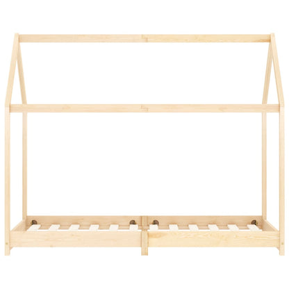 Kids Bed Frame Solid Pine Wood 90x200 cm