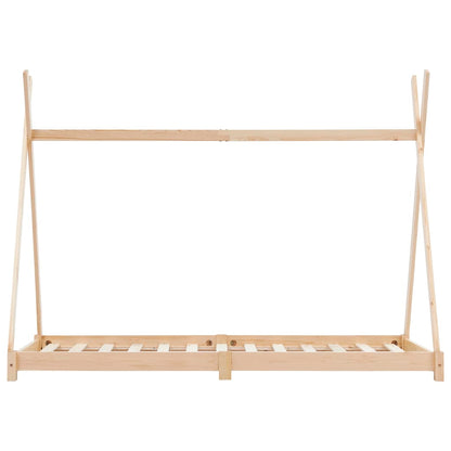 Kids Bed Frame Solid Pine Wood 70x140 cm