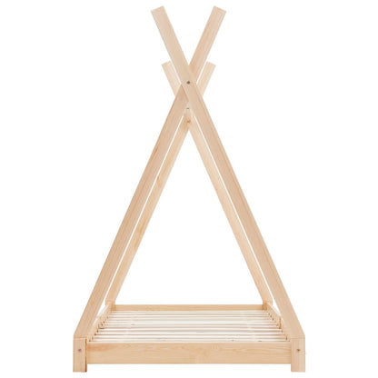 Kids Bed Frame Solid Pine Wood 70x140 cm