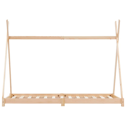 Kids Bed Frame Solid Pine Wood 80x160 cm