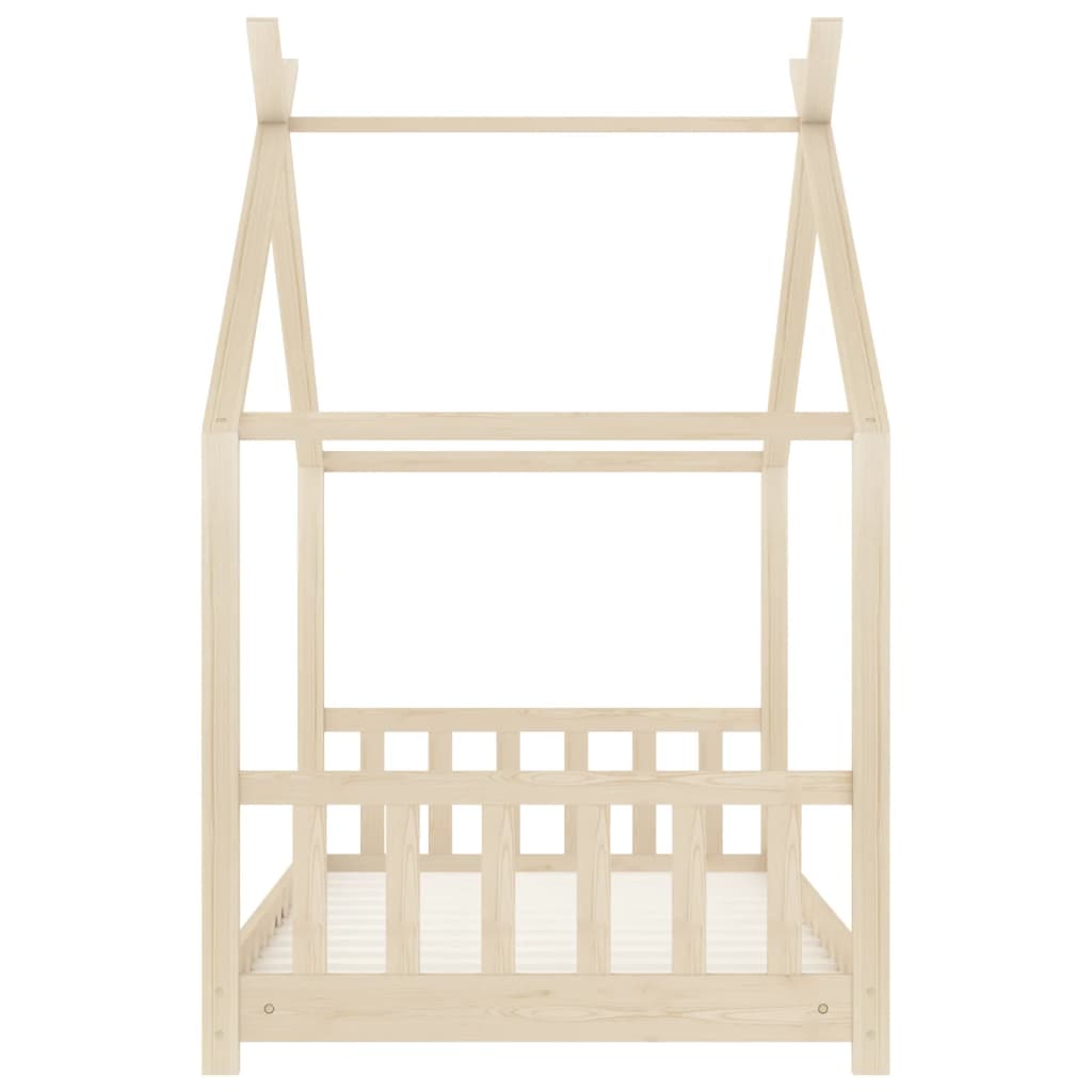 Kids Bed Frame Solid Pine Wood 70x140 cm